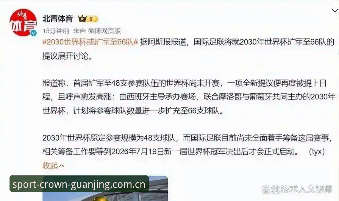 冠竞体育官网入口安装教程 3大突破性变革:世界杯扩军至66队的5个关键影响与冠竞体育平台观赛新体验